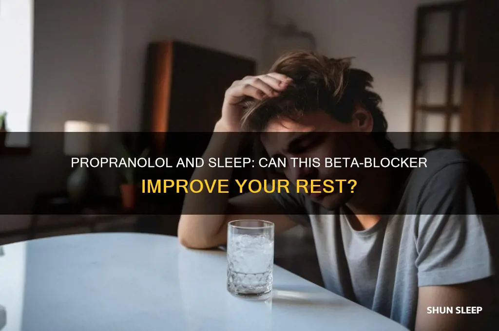 can propanolol help you sleep