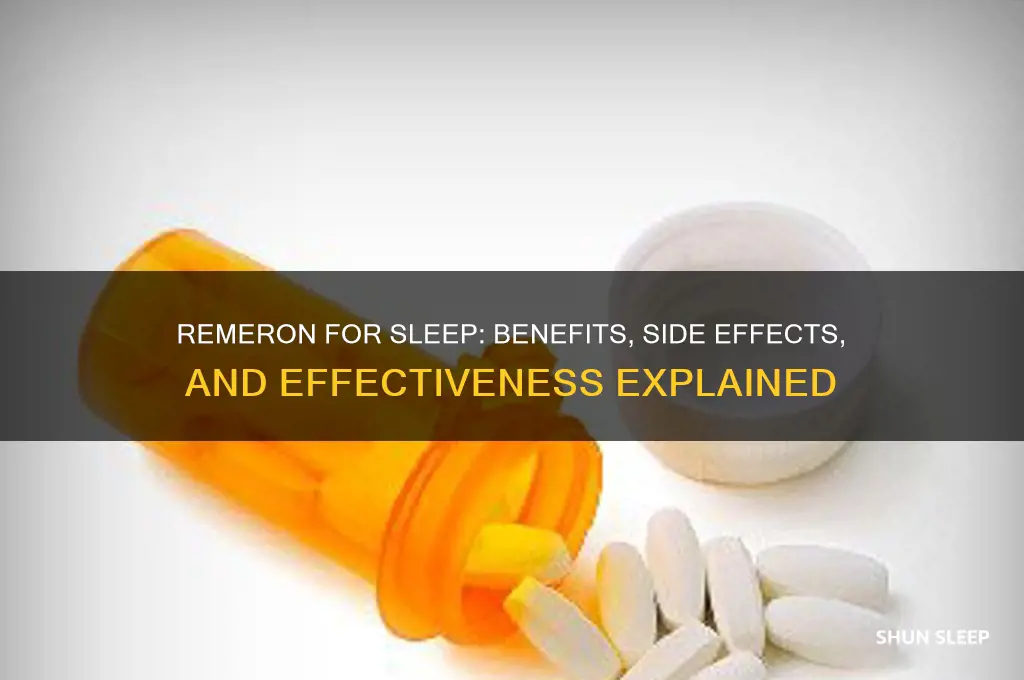 can remeron help with sleep
