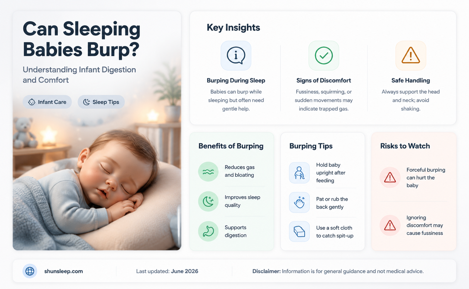 can a sleeping baby burp