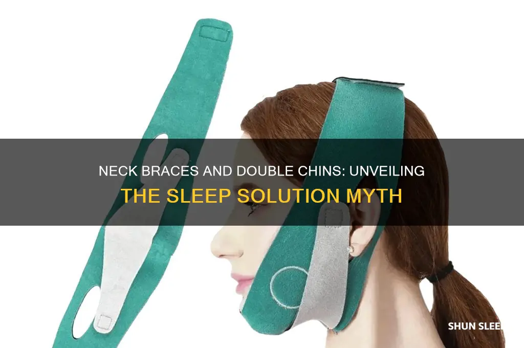 can sleeping in a neck brace help double chin