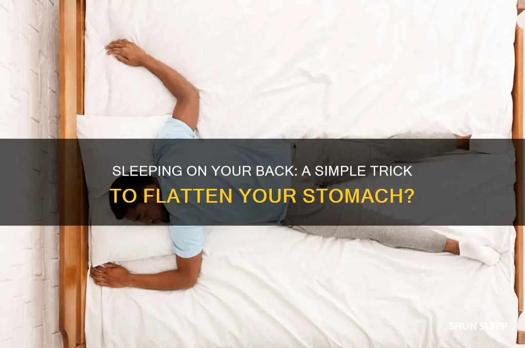 can sleeping on my back help flatten stomach