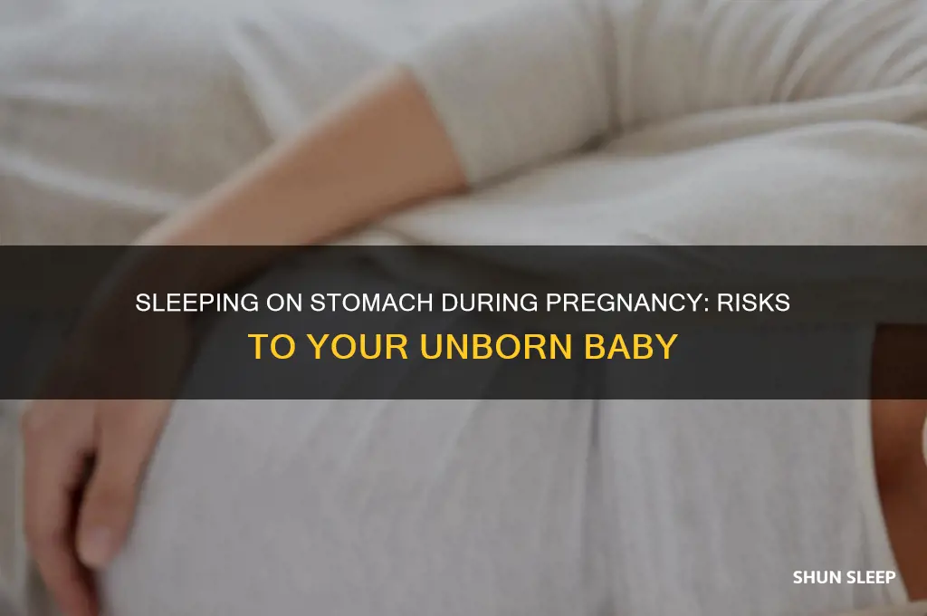 can sleeping on my stomach harm my unborn baby