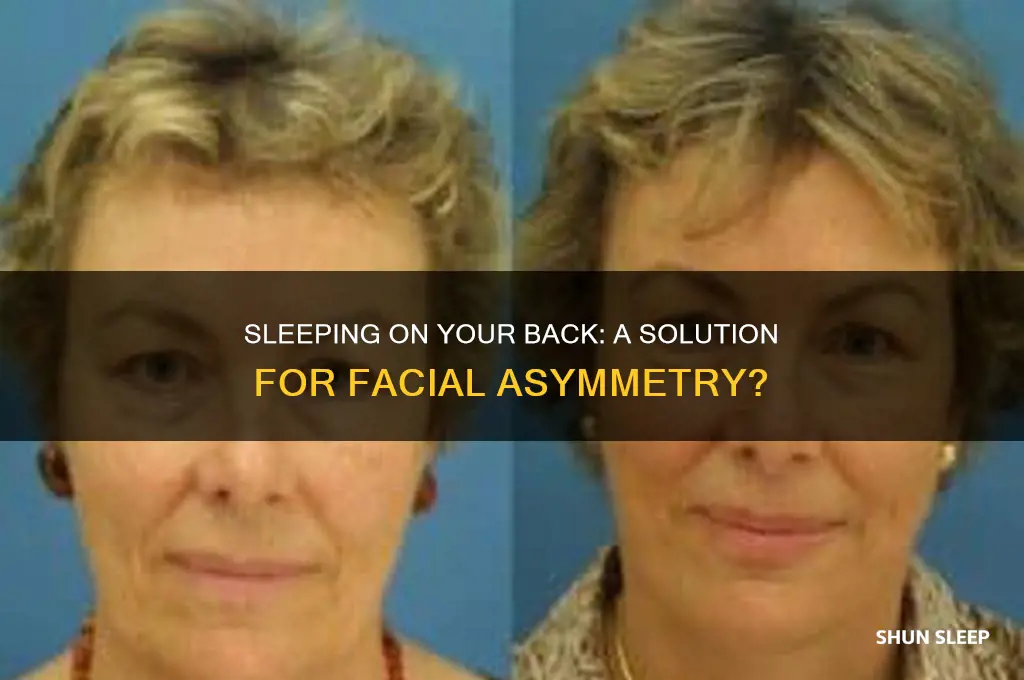 can sleeping on your back help with asymmetry