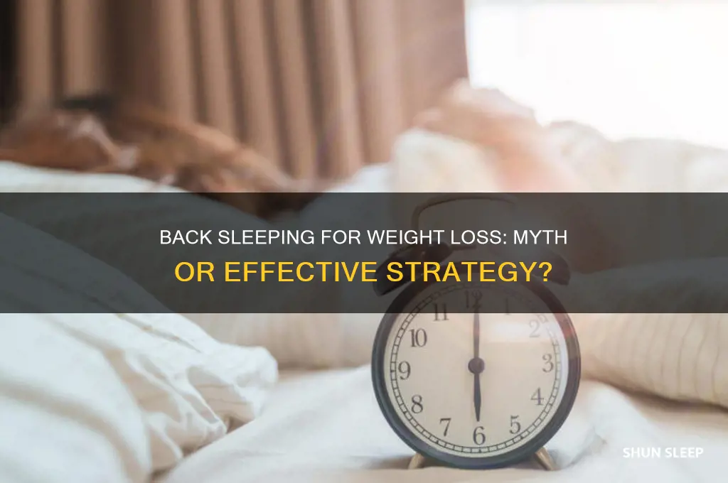 can sleeping on your back help you lose weight