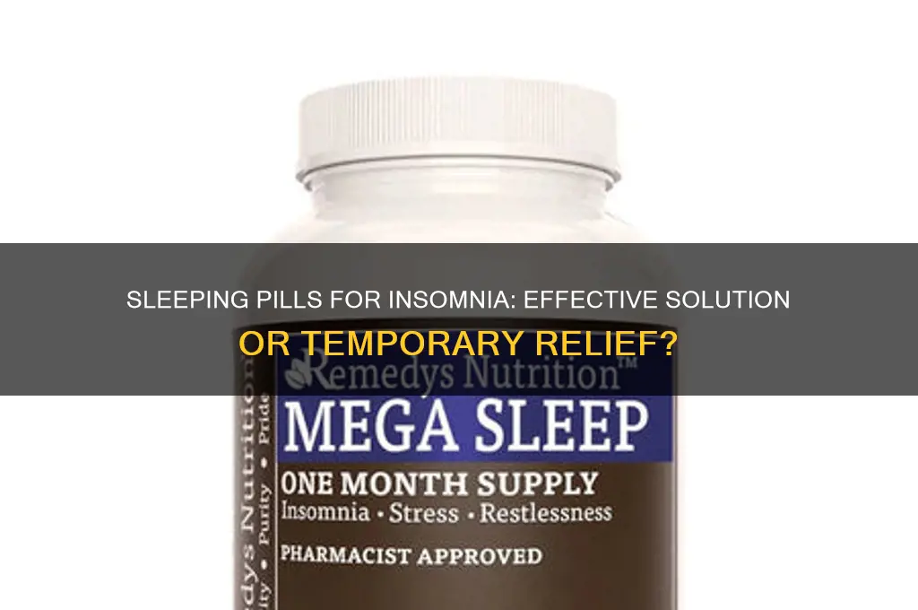 can sleeping pills help insomnia