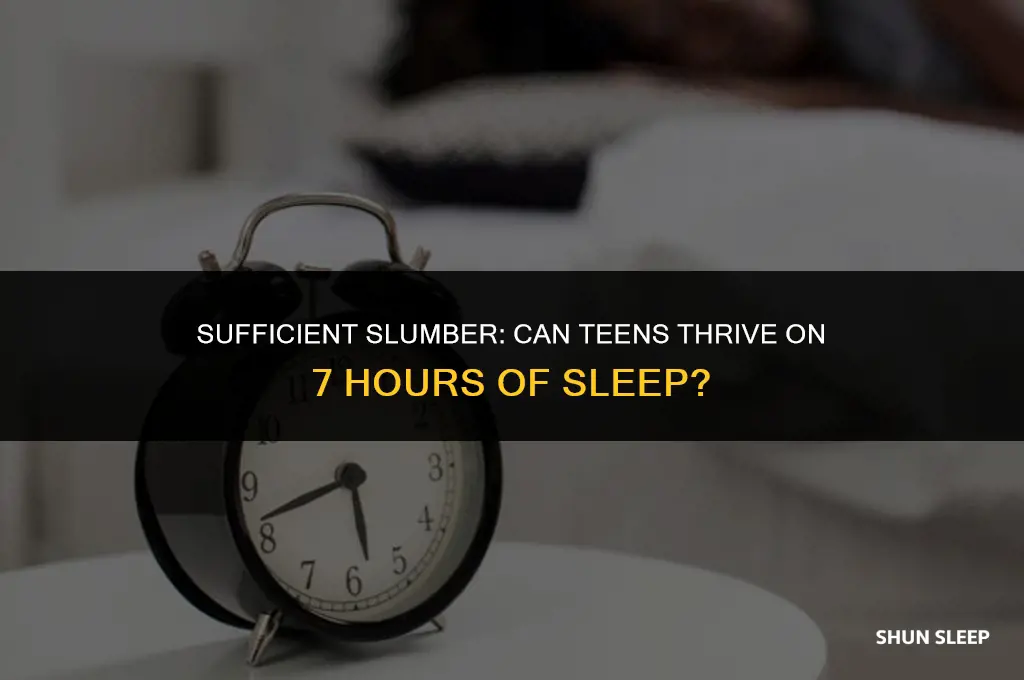 can teenagers grow on 7 hours of sleep each night