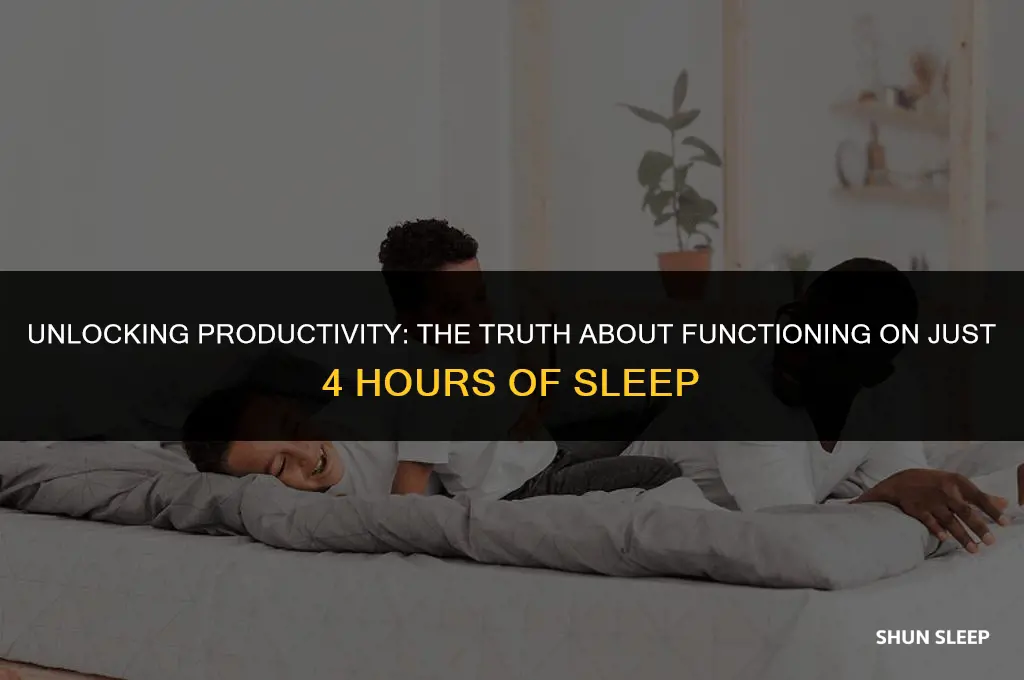 can the body function on 4 hours of sleep