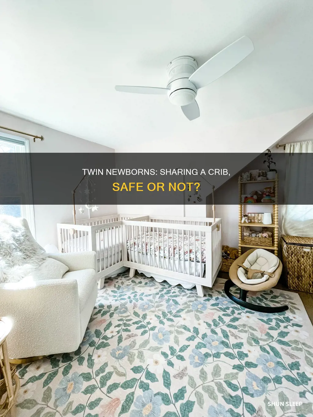 can twin newborns sleep in same crib