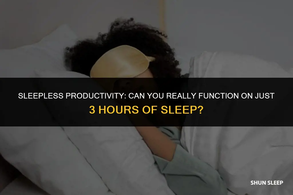 can u function on 3 hours of sleep