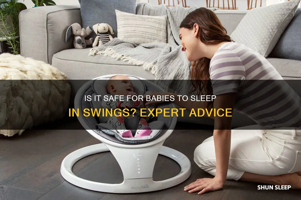 can u let baby sleep in swing