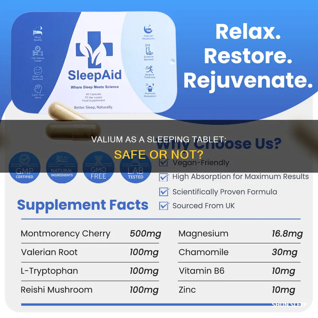 can valium be used as a sleeping tablet