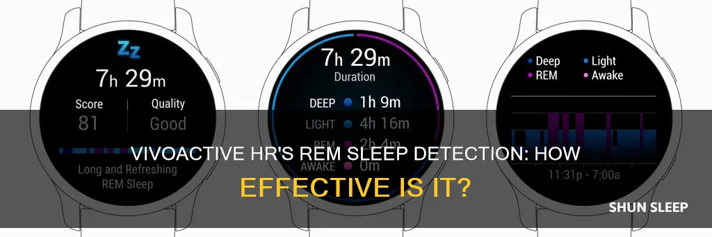 can vivoactive hr detect rem sleep