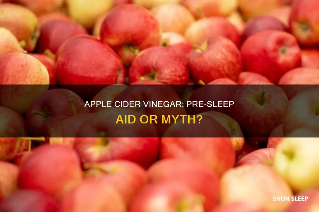 can we take apple cider vinegar before sleep