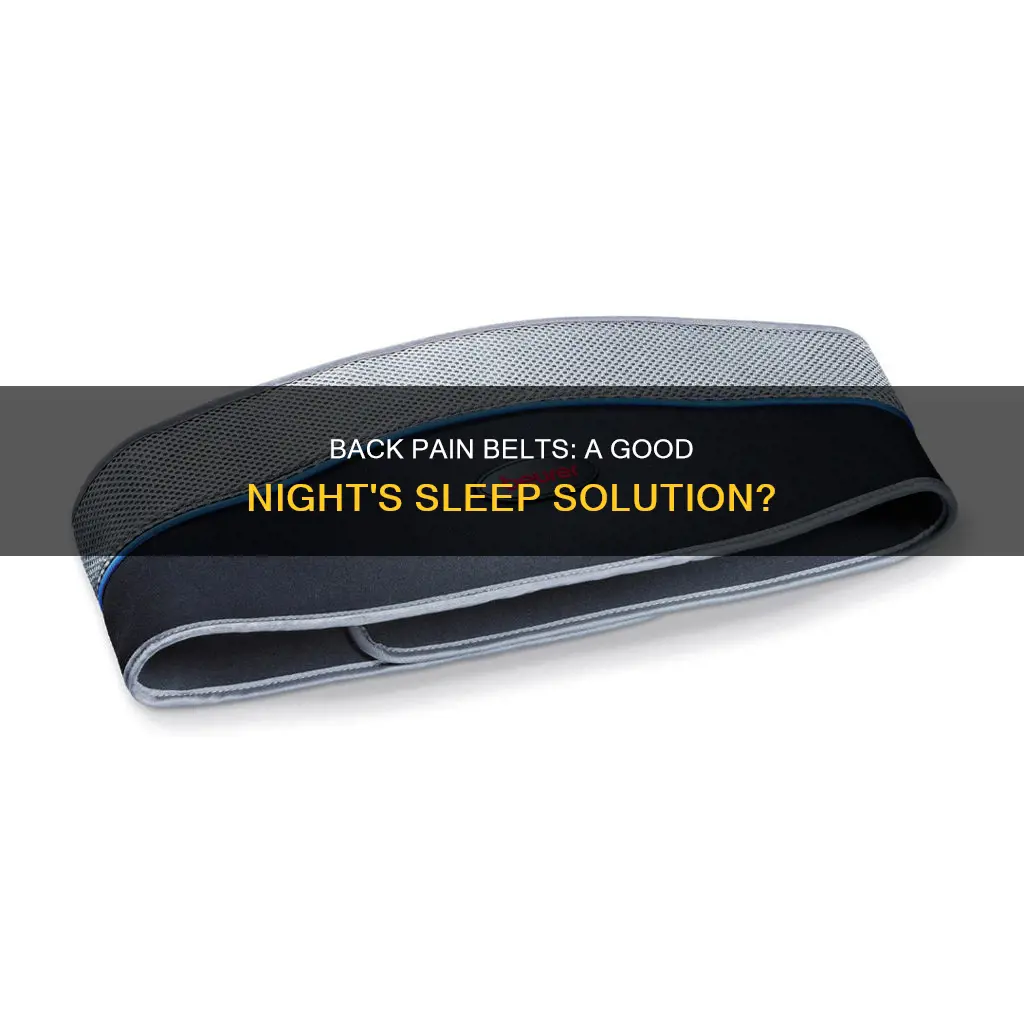 can we use back pain belt while sleeping