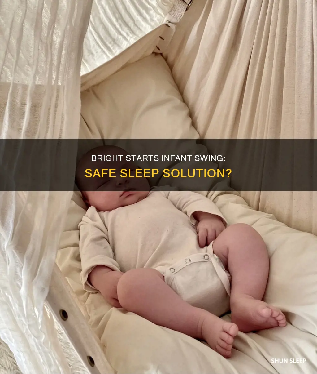 can we use bright starts infant swing for sleeping