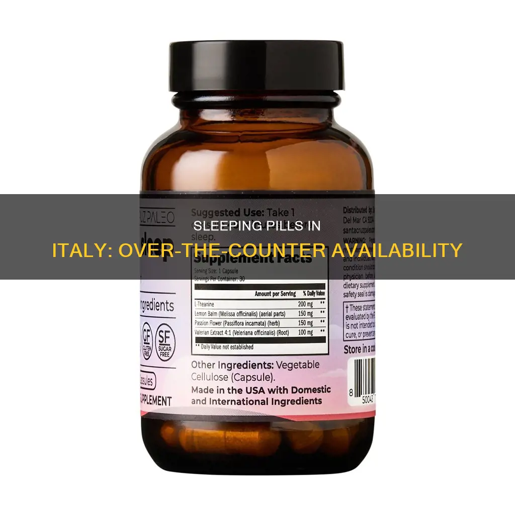 can you buy sleeping pills over the counter in italy