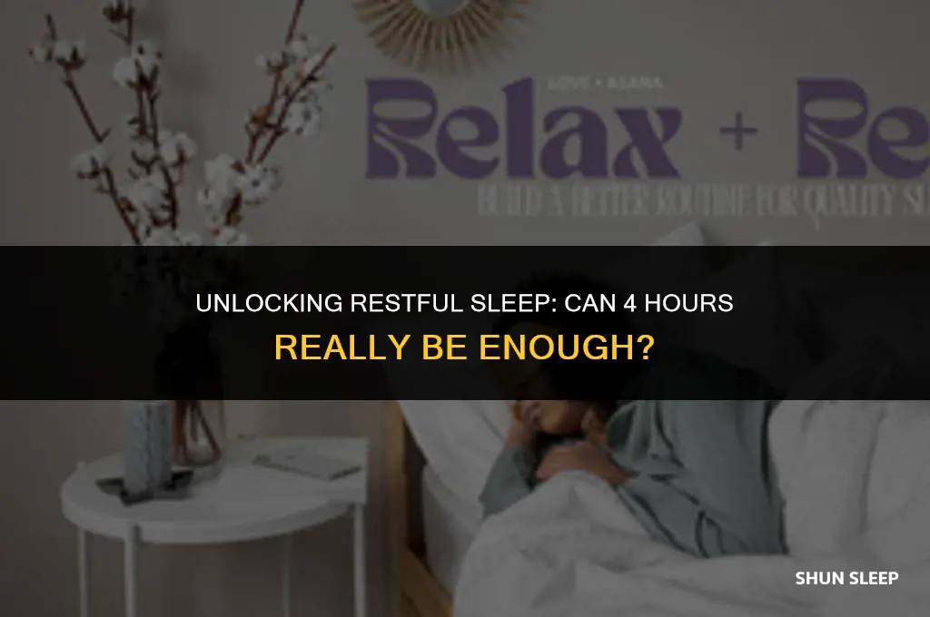 can you feel rested after 4 hours of sleep