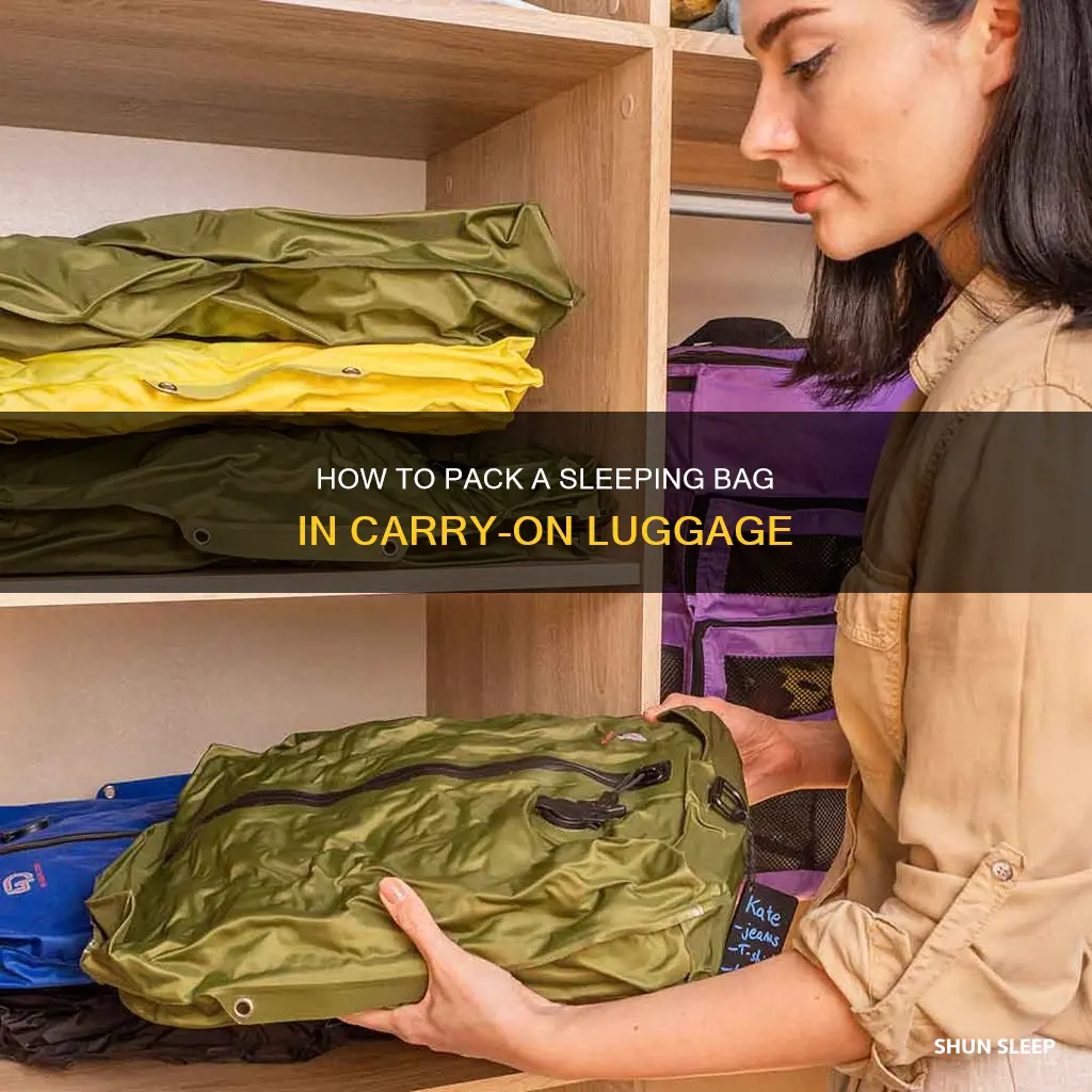 can you fit a sleeping bag in a caryon suitcase