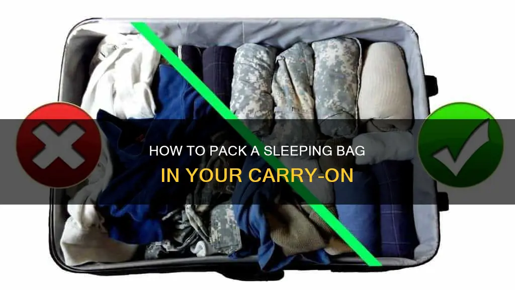 can you fit a sleeping bag in a caryon
