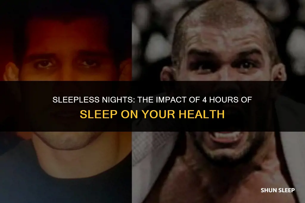 can you get 4 hours of sleep a night