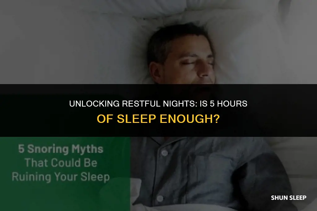 can you get 5 hours of sleep every night