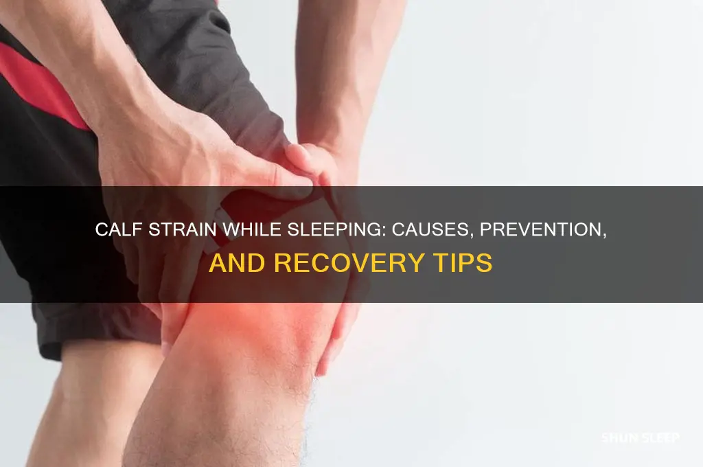 can you get a calf strain sleeping