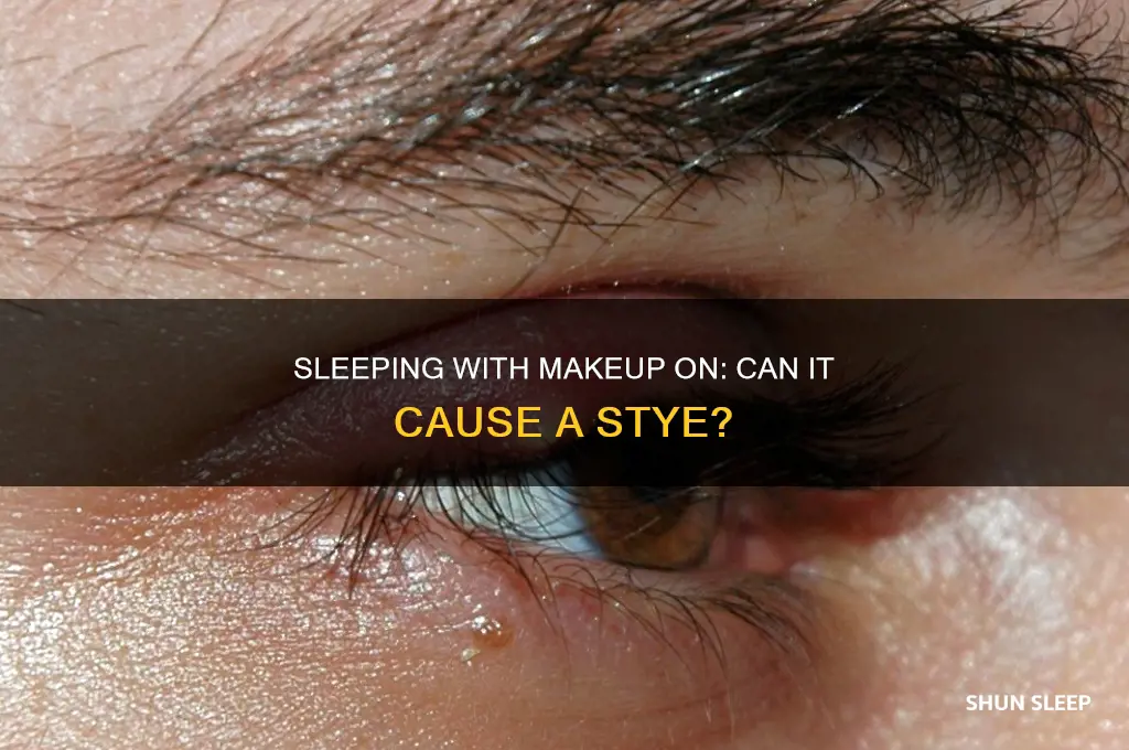 can you get a stye from sleeping with makeup on