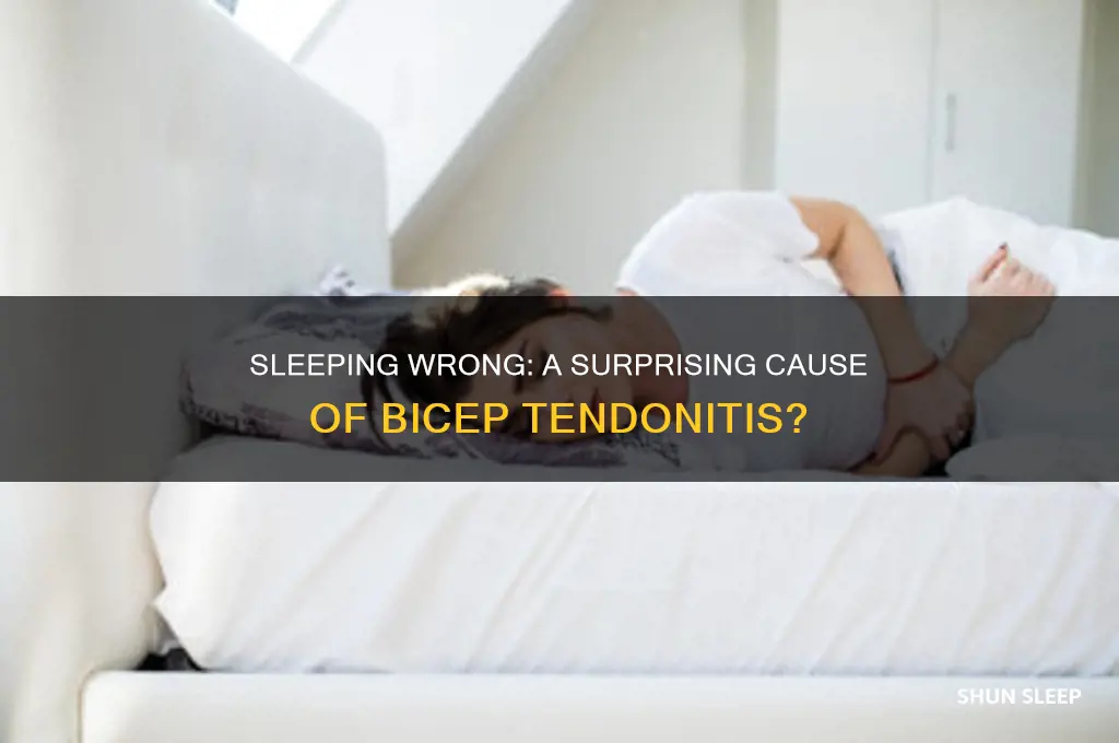 can you get bicep tendonitis from sleeping wrong