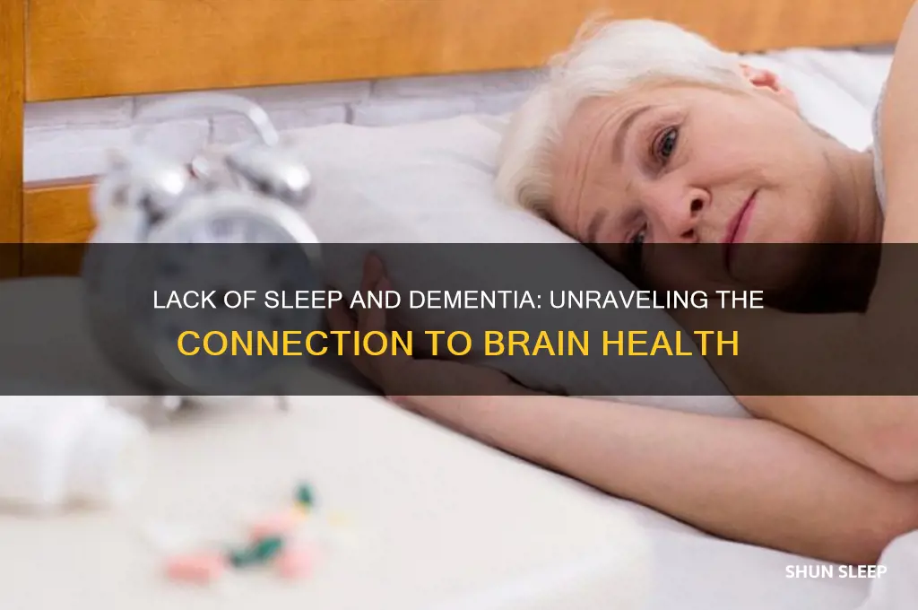 can you get dementia from lack of sleep