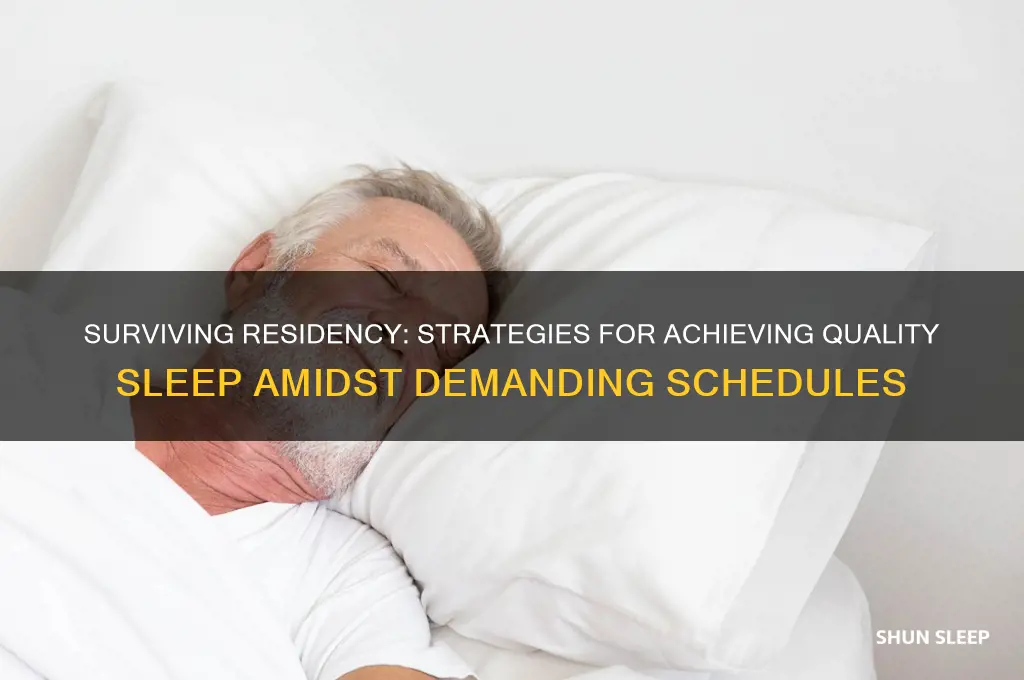 can you get good sleep during residency