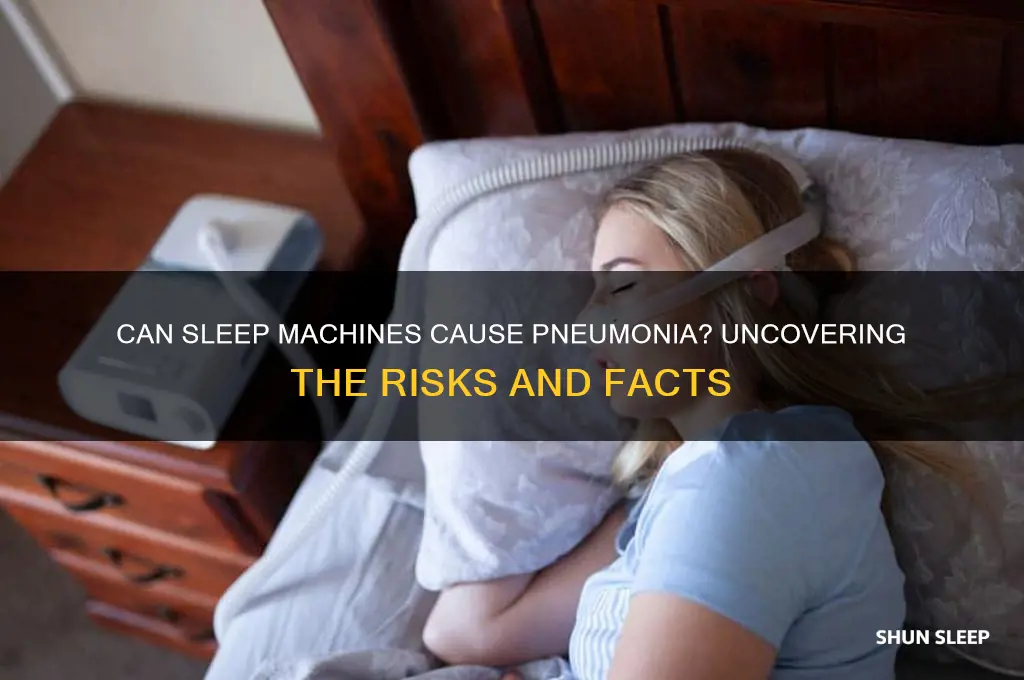 can you get pneumonia from sleep machine