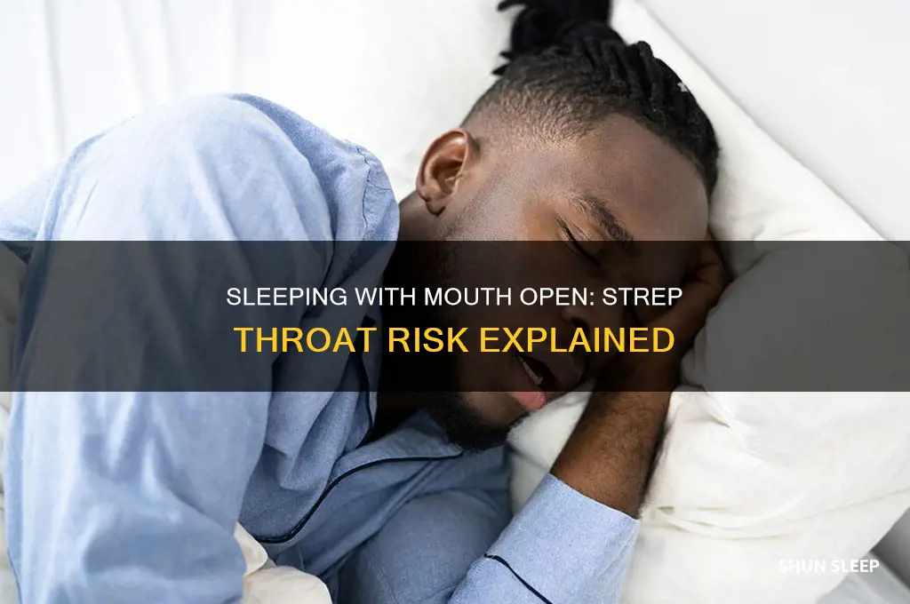 can you get strep from sleeping with your mouth open
