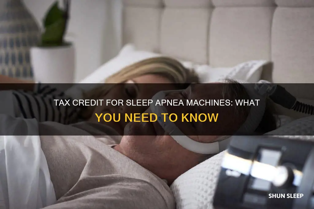 can you get tax credit for sleep apnea machine