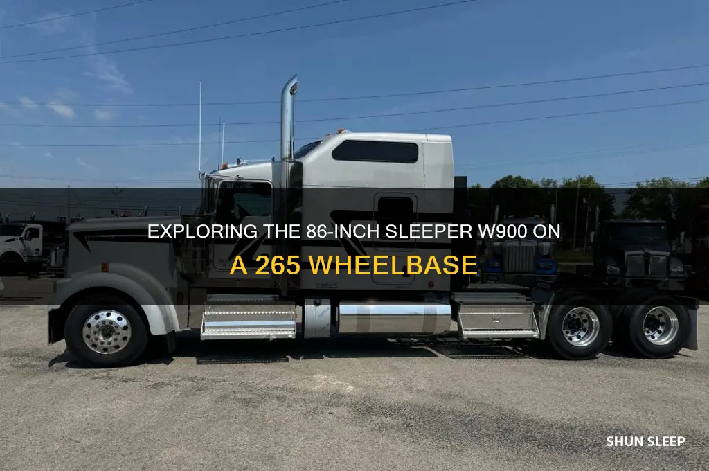 can you get the 86in sleeper w900 on 265 wheelbase
