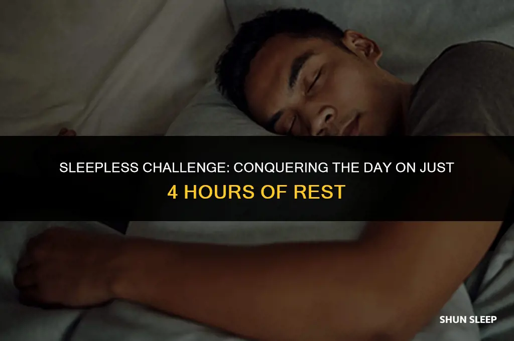 can you go a whole day 4 hours of sleep