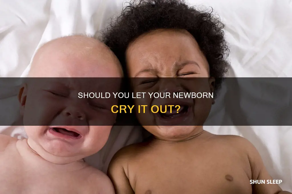 can you leave a newborn to cry to sleep