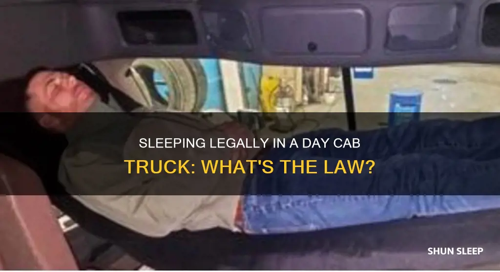 can you legally sleep in a day cab truck