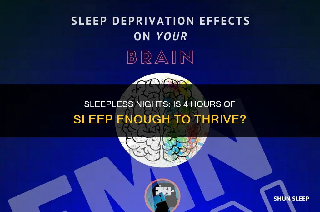 can you live off 4 hours of sleep