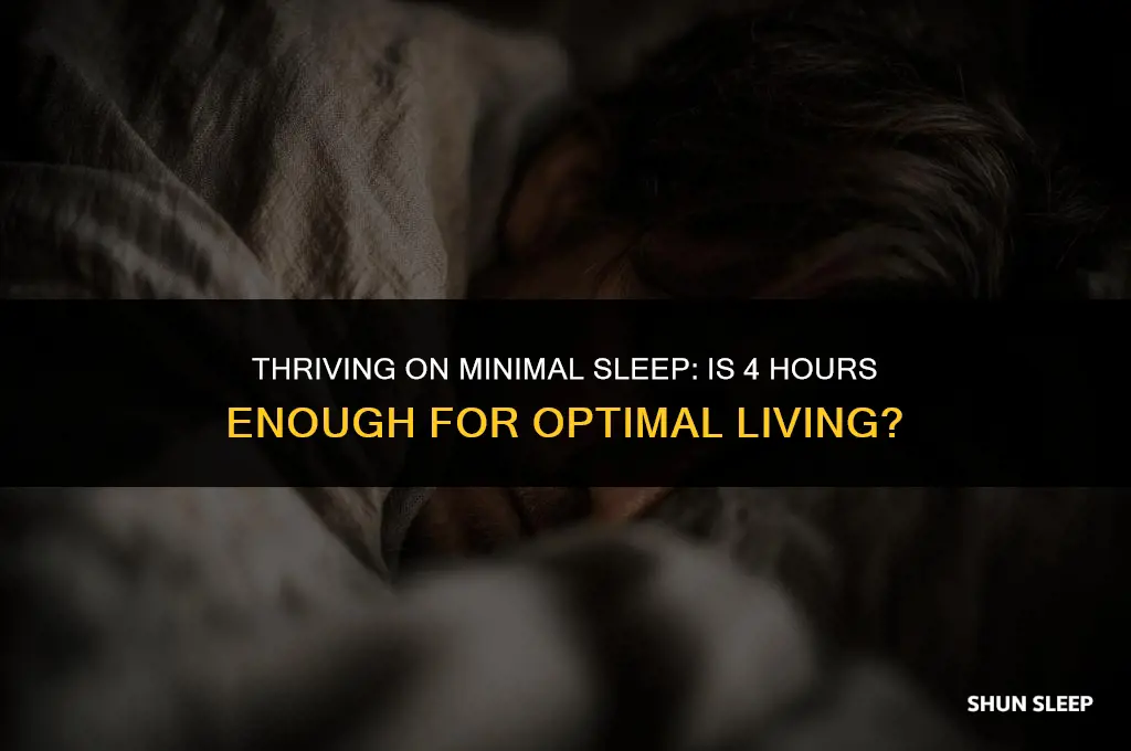 can you live off 4 hours sleep a night