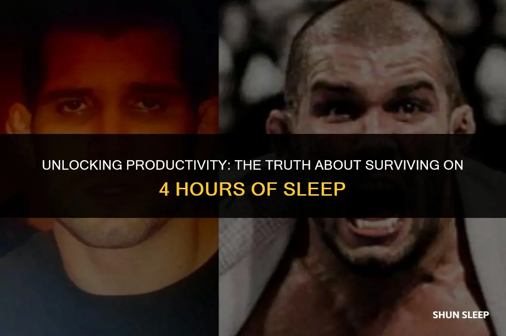 can you live on 4 hours of sleep a day