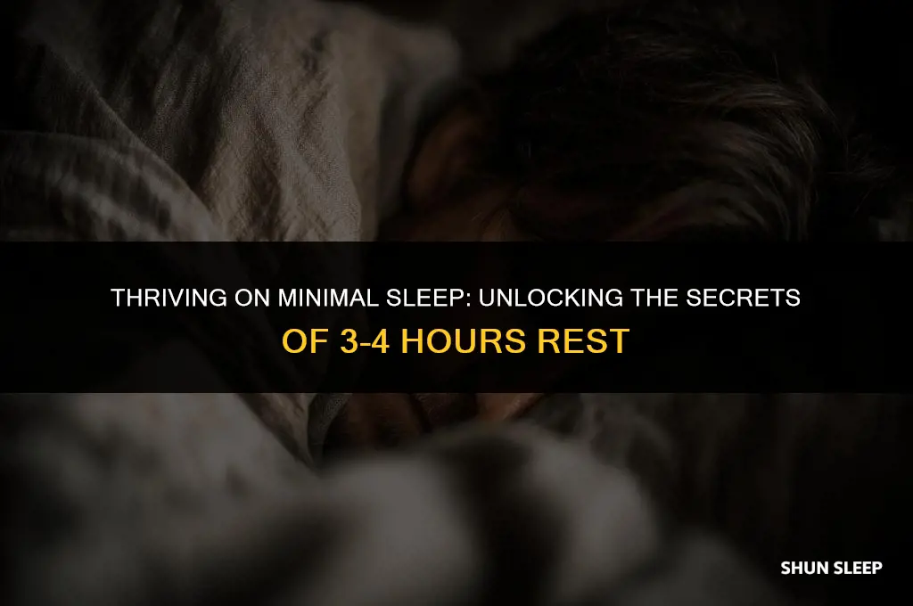 can you live on three to four hours sleep