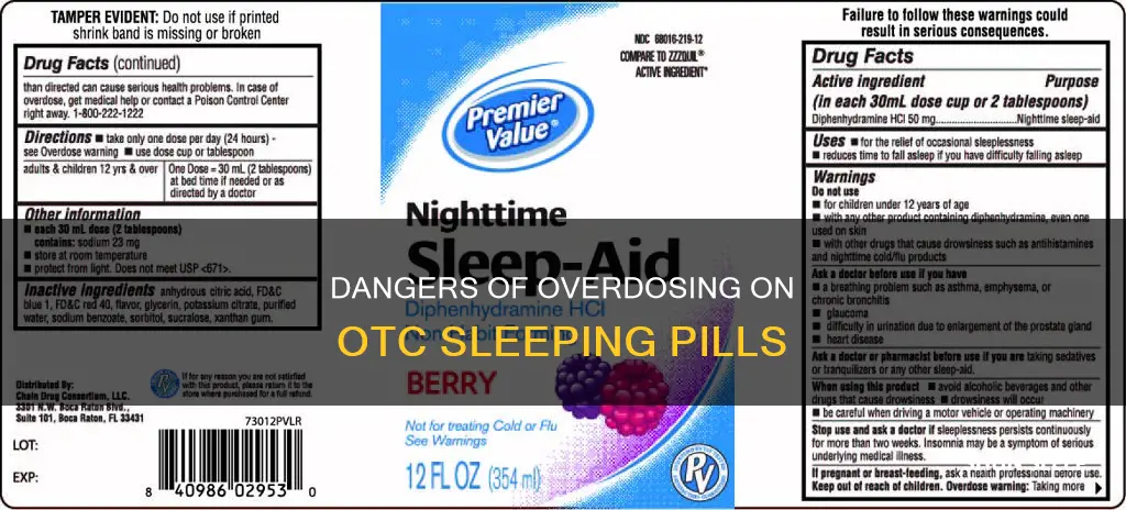 can you over dose on otc sleeping pills