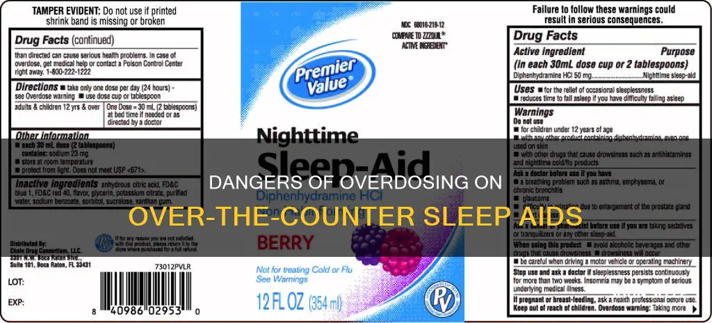 can you overdose from over the counter sleeping pills