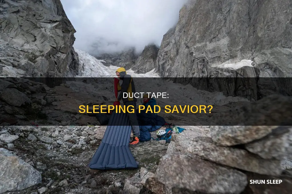 can you repair a sleeping pad using just duct tape