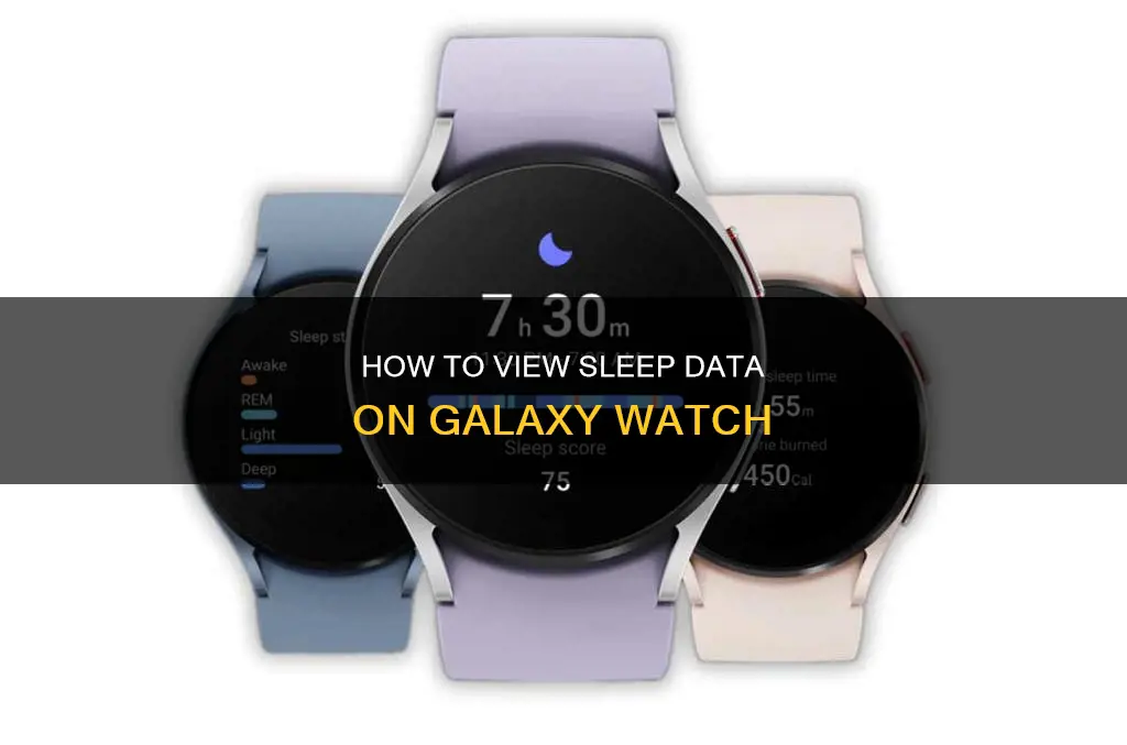 can you see old sleep data galaxy watch active 2