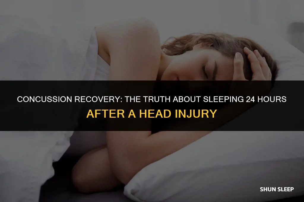 can you sleep 24 hours after a concussion