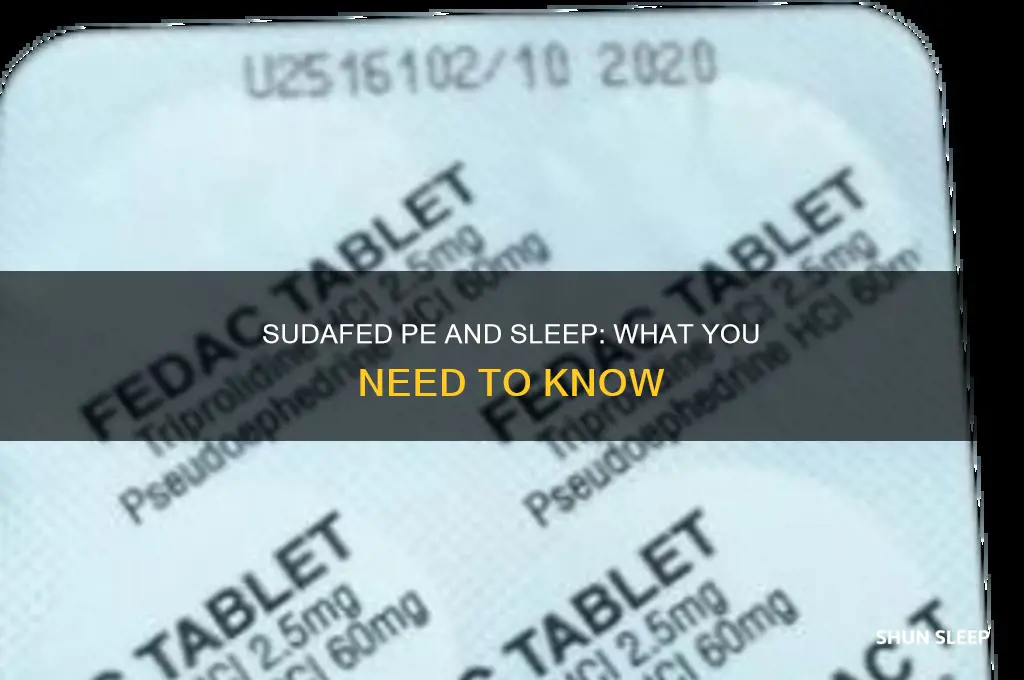 can you sleep if you take sudafed pe