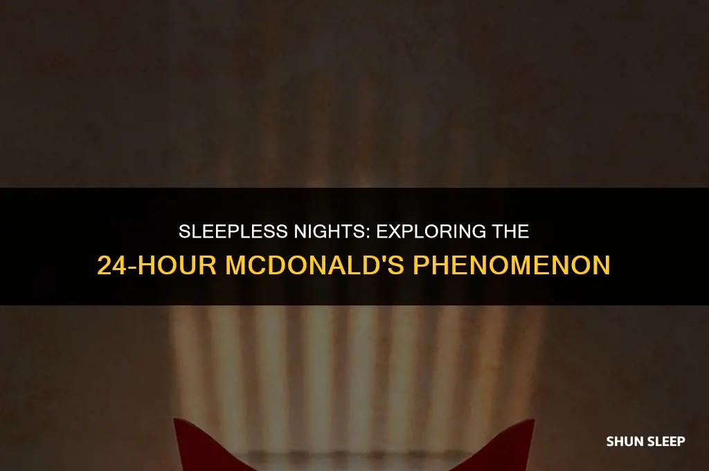 can you sleep in a 24 hour mcdonalds