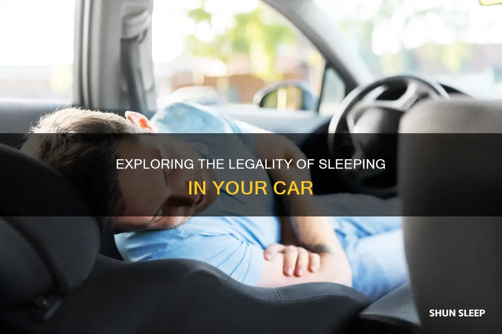 can you sleep in a car without a license