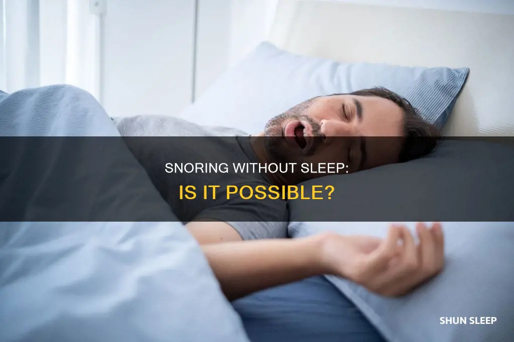 can you snore without sleeping